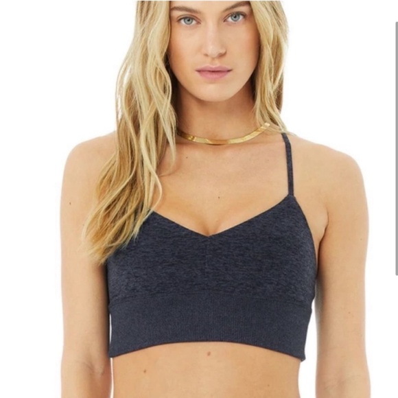 ALO Yoga Other - Alo Yoga Alosoft Lavish Sports Bra in Athletic Heather navy blue Size Medium